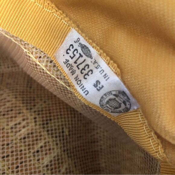 Vintage Mustard Yellow Velvet bucket Style Hat with Netting - Picture 11 of 12